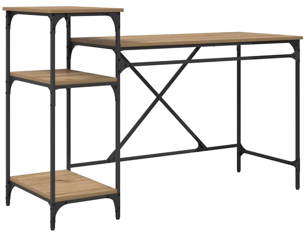 vidaXL Asztal Artisan tölgy 135 x 50 x 90 cm Faanyag