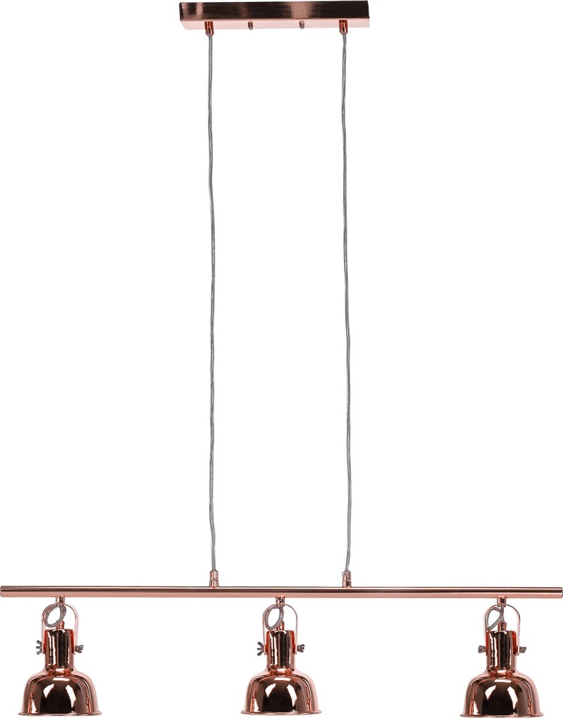 Függőlámpa retro stílusban, fém, rose gold, AVIER TYP 4