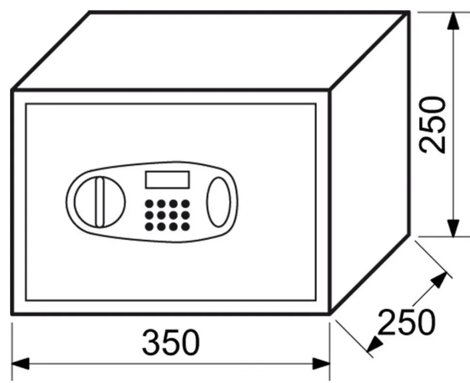 Bútorszéf RS 25, elektromos zárral, szürke