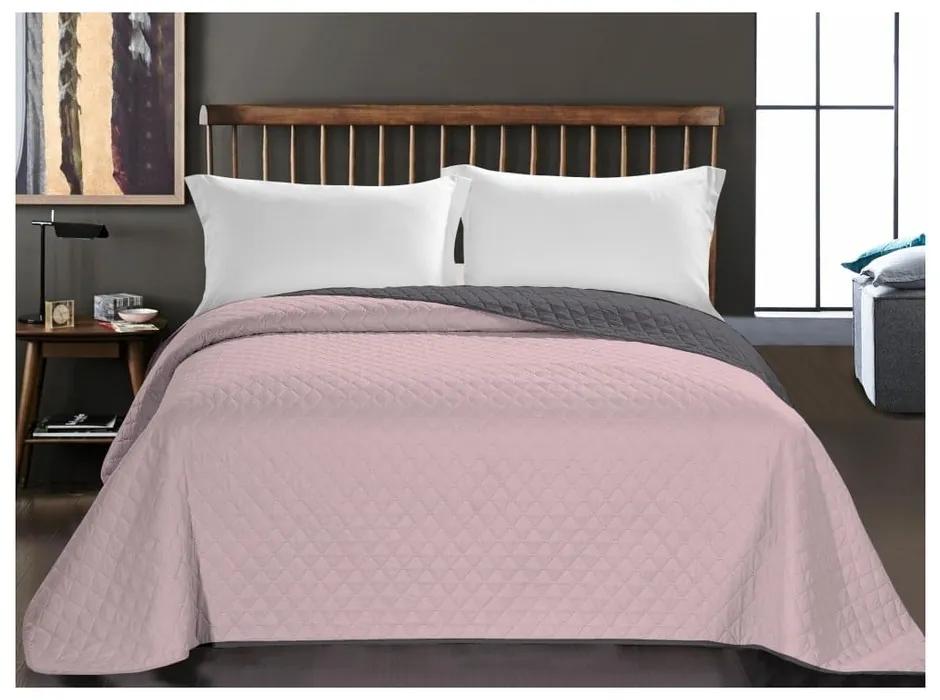 Axel rózsaszín mikroszálas ágytakaró, 220 x 240 cm - DecoKing