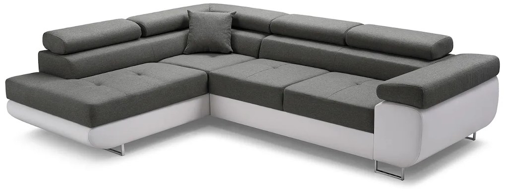 ALFA sarok kanapéágy, 273x70/85x203, sioux 1115/lux 23, jobb sarok