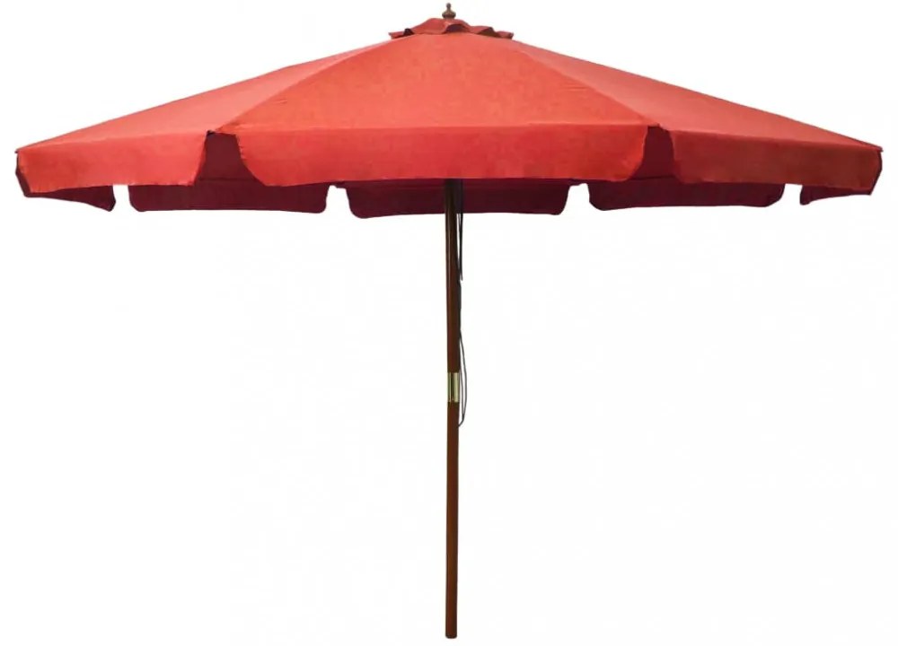 terrakotta kültéri napernyő farúddal 330 cm