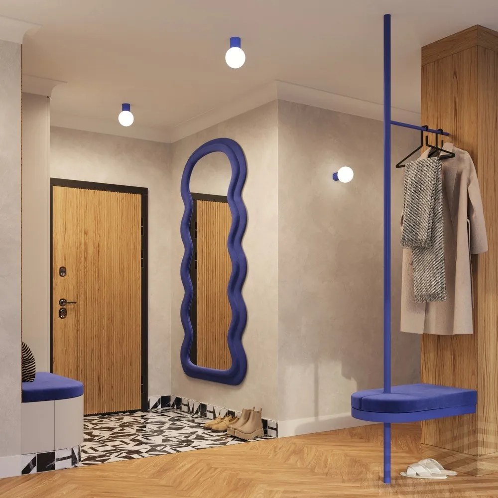 Kék mennyezeti lámpa üveg búrával ø 12 cm Orbital – Sollux