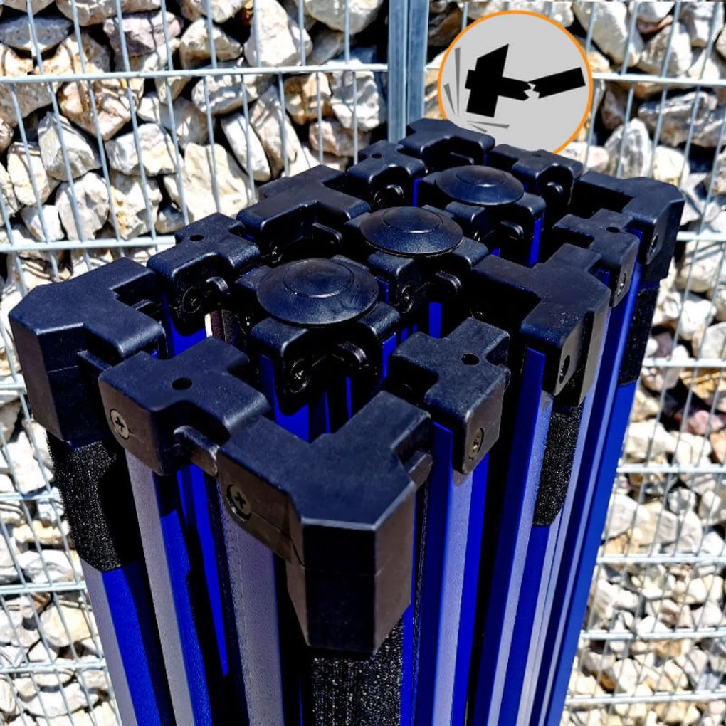 6x3 m sátor összecsukható – összecsukható, 3 fallal - plusz 3 oldalfal - Zöld