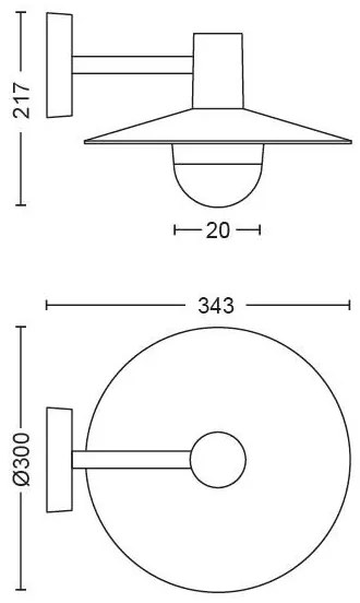 Philips 17382/30/PN - Kültéri lámpa MYGARDEN SKUA 1xE27/42W/230V IP44