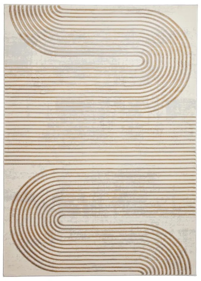Világosszürke-aranyszínű szőnyeg 80x150 cm Apollo – Think Rugs