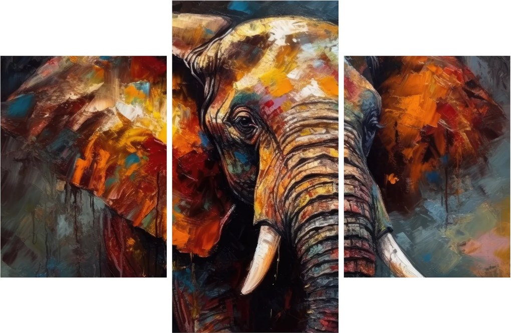 Kép - Egy elefánt festése (90x60 cm)
