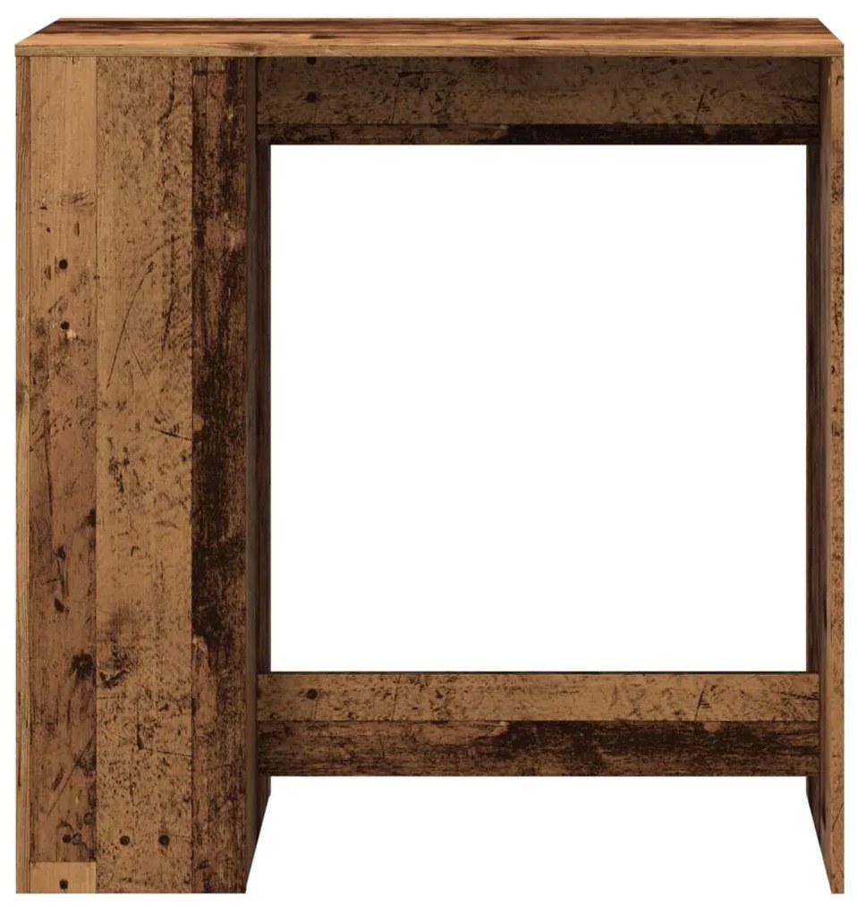 vidaXL antik fa színű szerelt fa bárasztal tárolókkal 101x40x103,5 cm