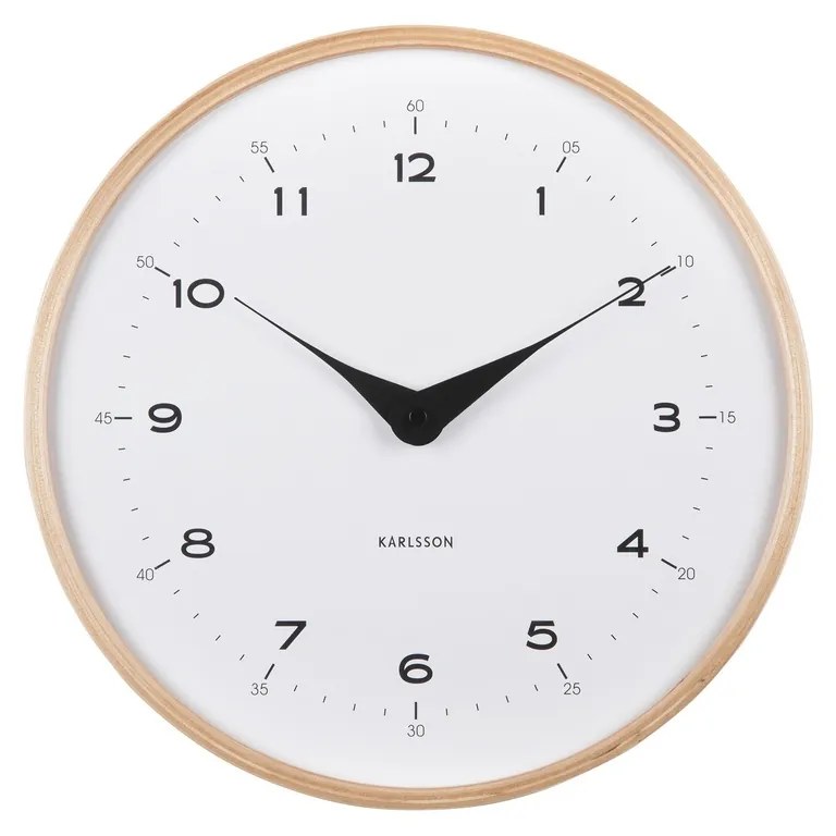 Karlsson 5995WH design falióra fehér, 30 cmátmérővel
