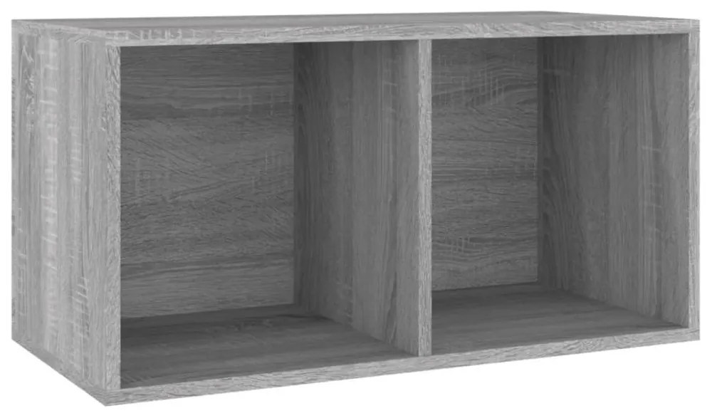 szürke sonoma színű szerelt fa lemeztároló doboz 71x34x36 cm
