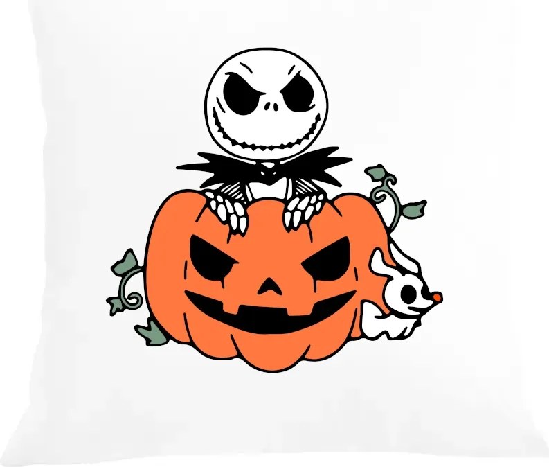 Párna párnahuzat Halloween tök mintás