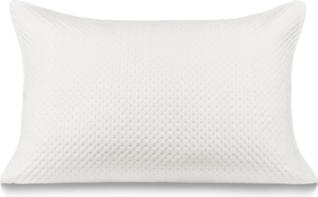 Dekoratív párnahuzat Maya 50x70 velúr steppelt krémszínű