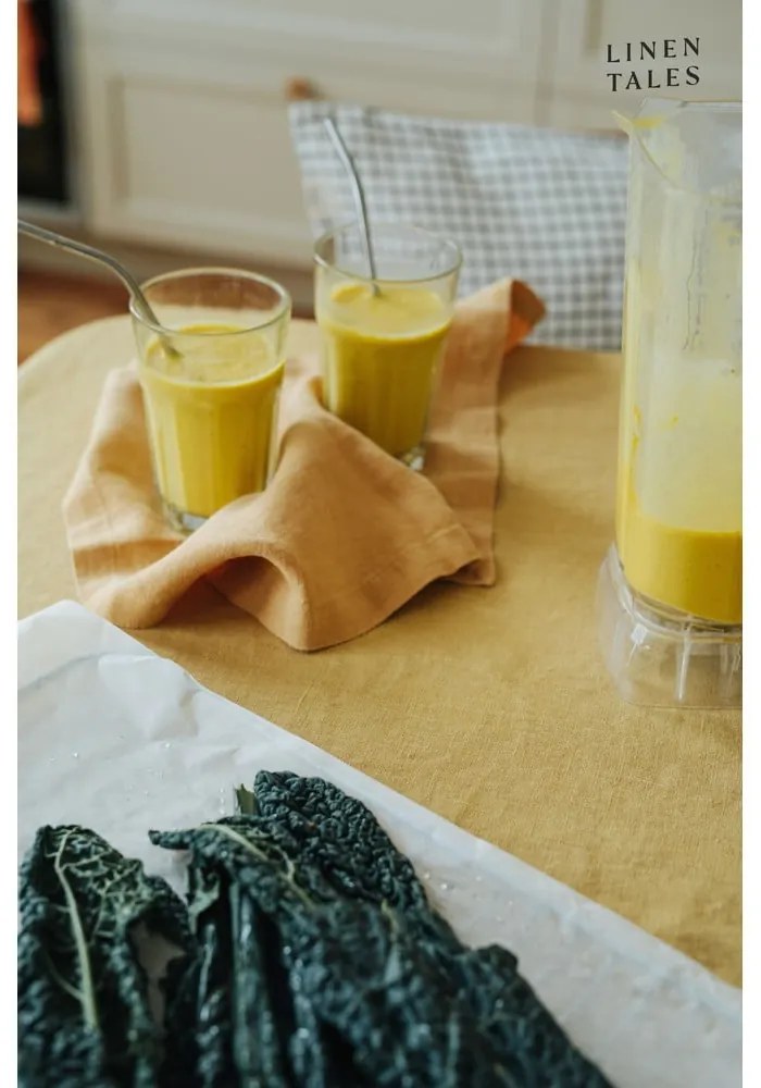 Sárga textil poháralátét szett 4 db-os – Linen Tales