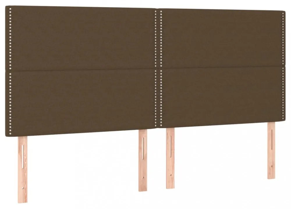 4 db sötétbarna szövet fejtámla 100x5x78/88 cm