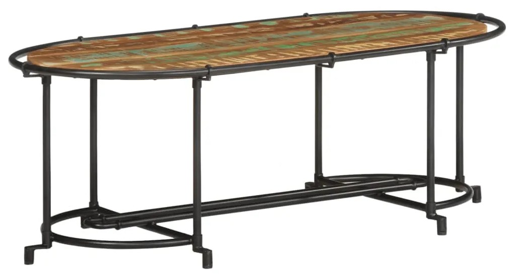 Tömör újrahasznosított fa dohányzóasztal 110 x 55 x 40 cm