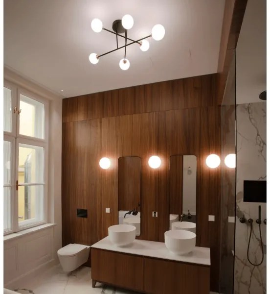 Orion DL 7-786/6 - Felületre szerelhető csillár SNOWWHITE 6xG9/20W/230V átm. 84 cm fekete/arany