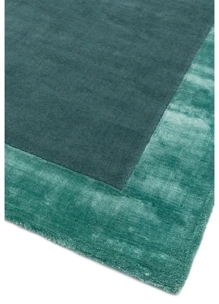 Petróleumkék kézi szövésű gyapjú keverék szőnyeg 80x150 cm Ascot – Asiatic Carpets