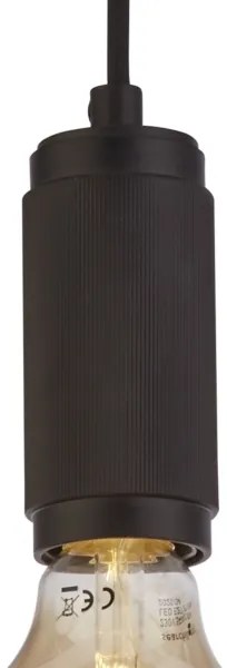 Searchlight 77651BK - Kábeles függőlámpa SUSPENSION 1xE27/60W/230V fekete
