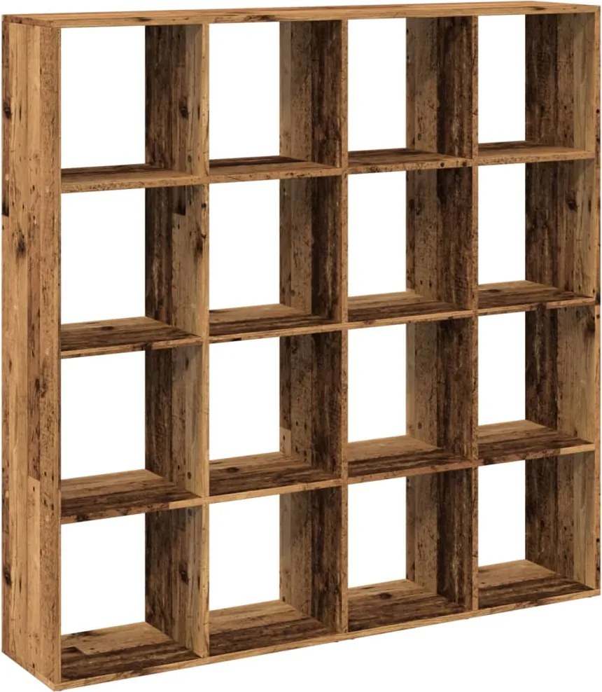vidaXL antik fa színű szerelt fa könyvszekrény 137,5 x 29 x 137,5 cm