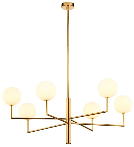 Jupiter 1930 - Csillár rúdon FEME 6xG9/40W/230V sárgaréz