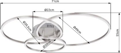 GLOBO 67220-40R MUNNI Modern LED Mennyezeti Lámpa IP20