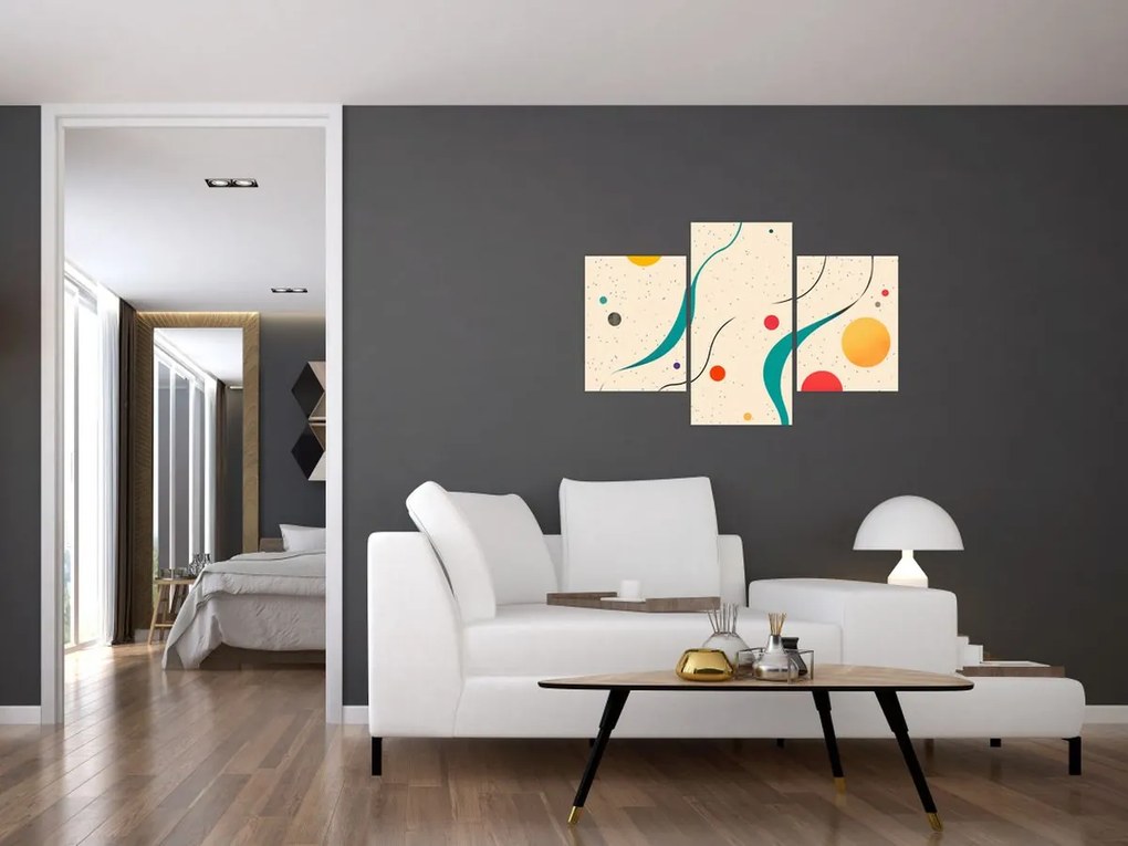 Kép - Minimalista színes illusztráció (90x60 cm)