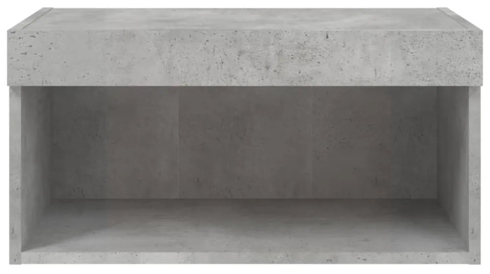 betonszürke TV-szekrény LED-világítással 60 x 30 x 30 cm