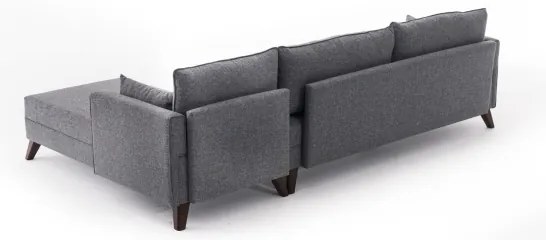 KORFU L-alakú sarokkanapé, jobb oldali, szürke