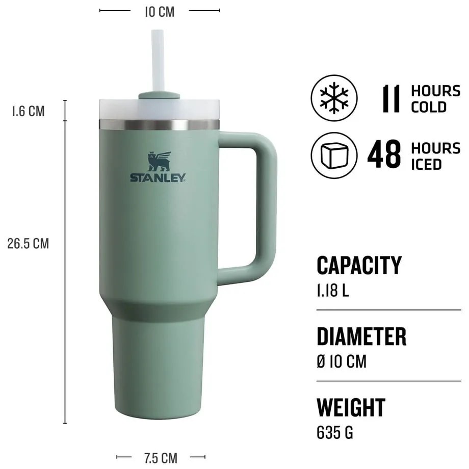 Zöld termosz 1,18 l Quencher H2.O FlowState – Stanley