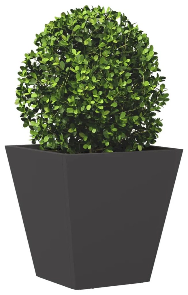 2 db fekete acél kerti növénytartó 30 x 30 x 30 cm