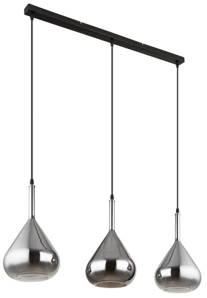 Globo 15542-3 - Csillár zsinóron GEEKY 3xE27/60W/230V fekete