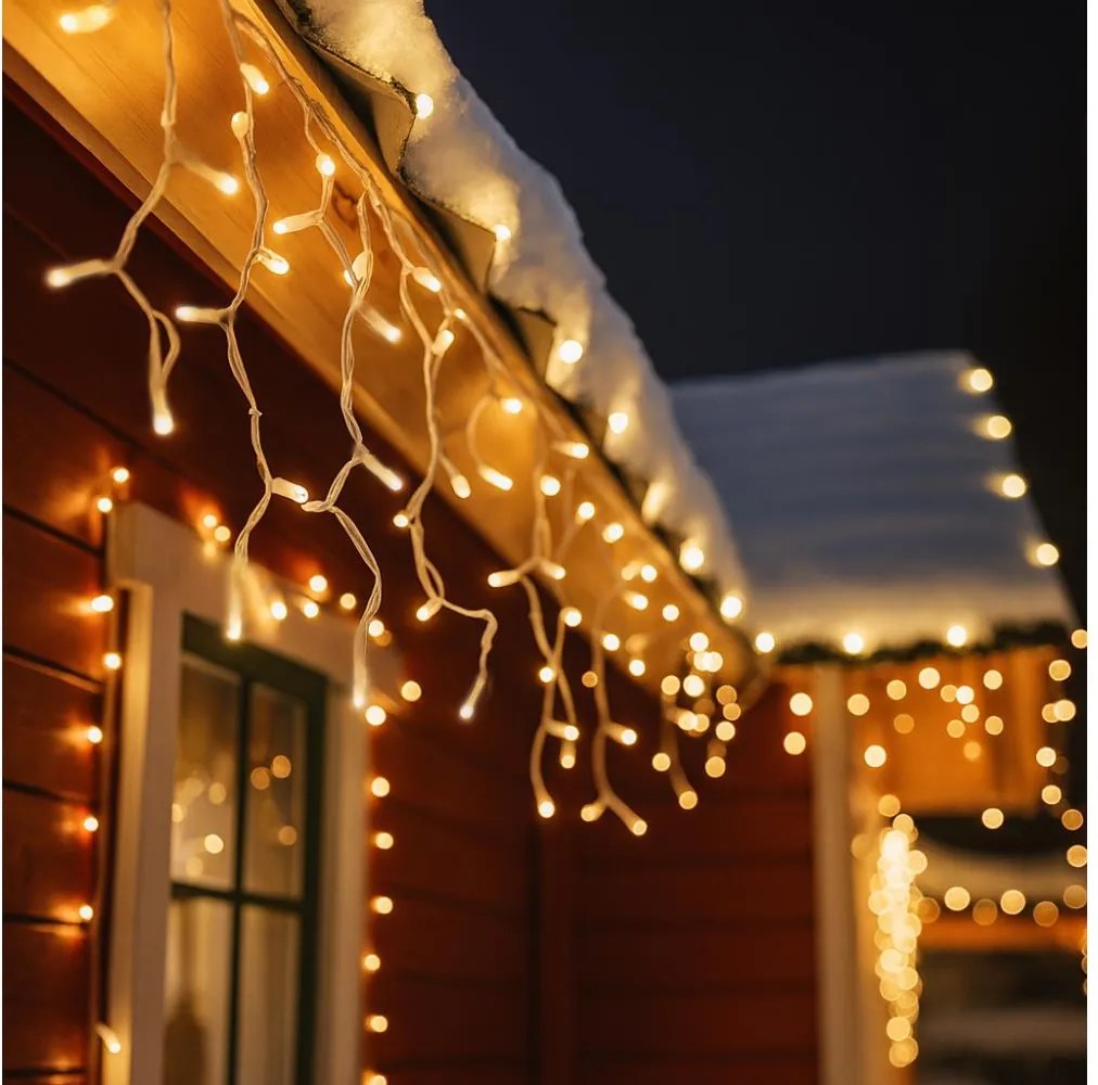 BRILAGI - LED kültéri  füzér 360xLED/8 funkció 14m IP44 meleg fehér jégcsapok