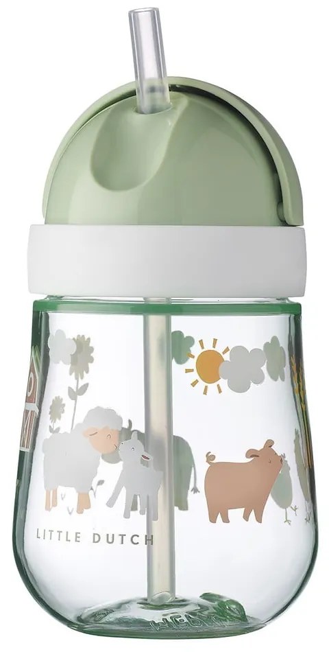 Fehér-világoszöld tritán gyerek bögre 300 ml Little farm – Mepal
