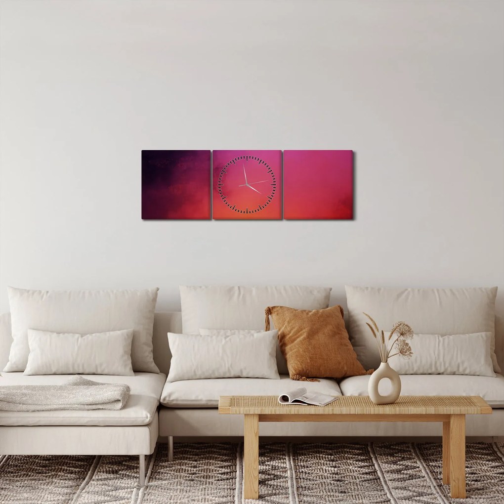 Kép - tűzhányó (órával) (90x30 cm)