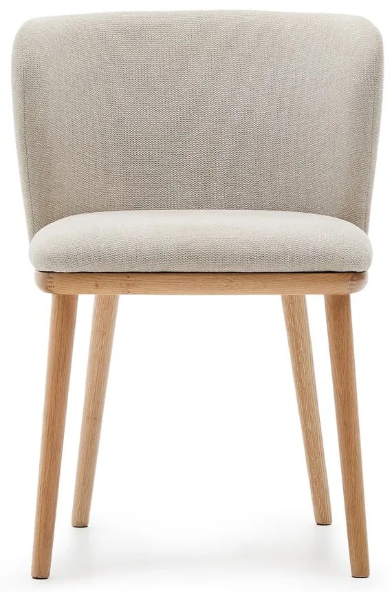 Bézs kárpitozott étkezőfotel Ciselia – Kave Home