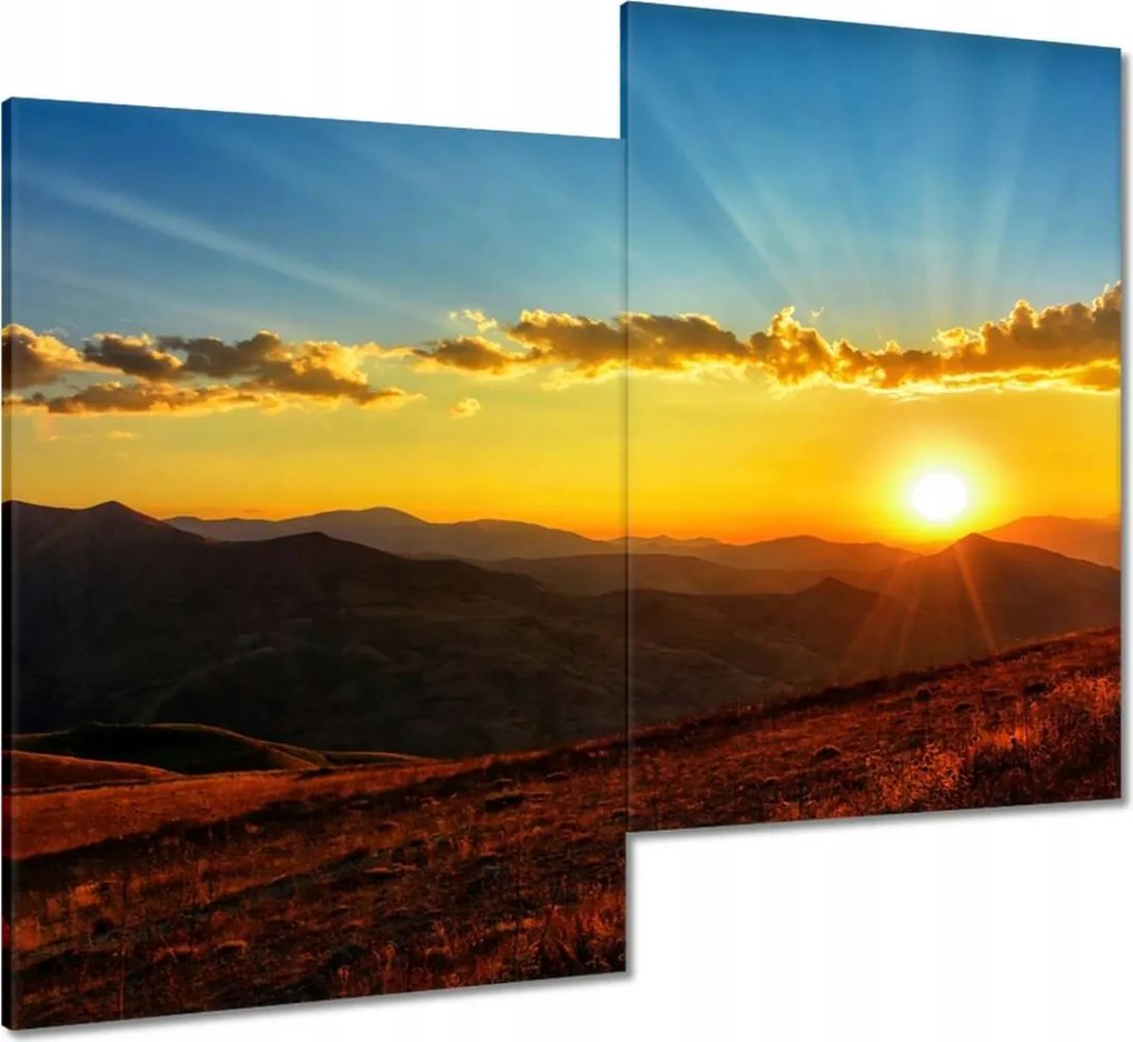 Vászonkép 80x70 Gyönyörű naplemente