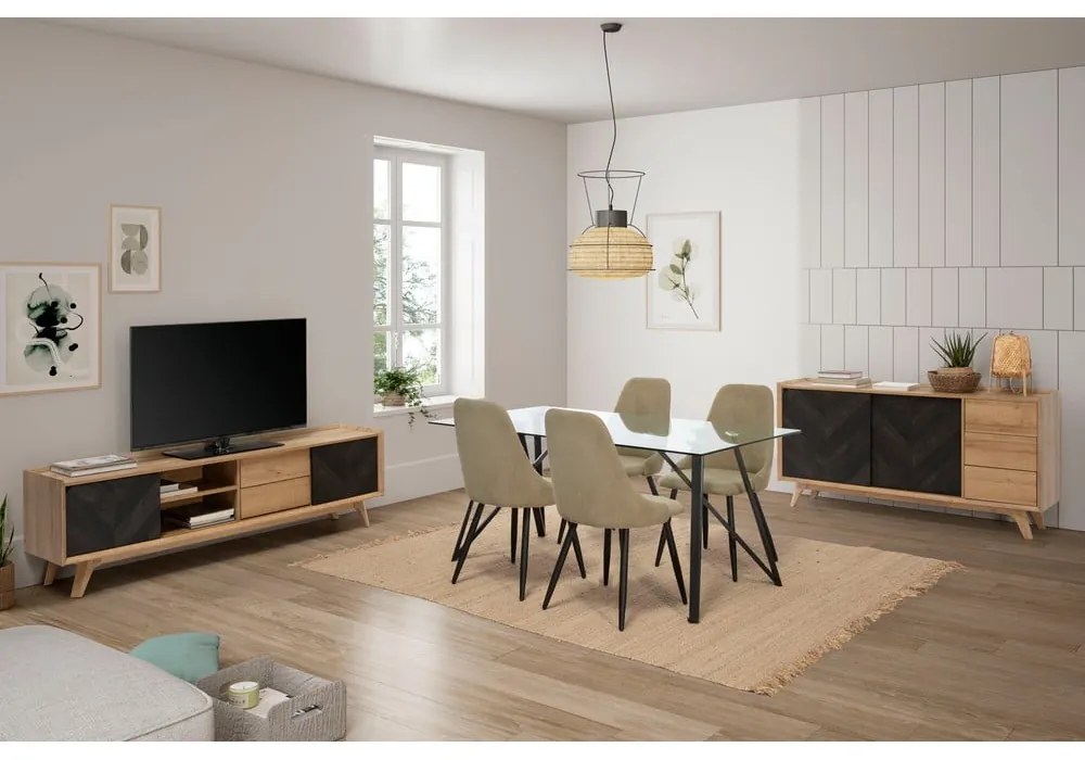 Világoszöld étkezőszék szett 4 db-os Mani – Marckeric