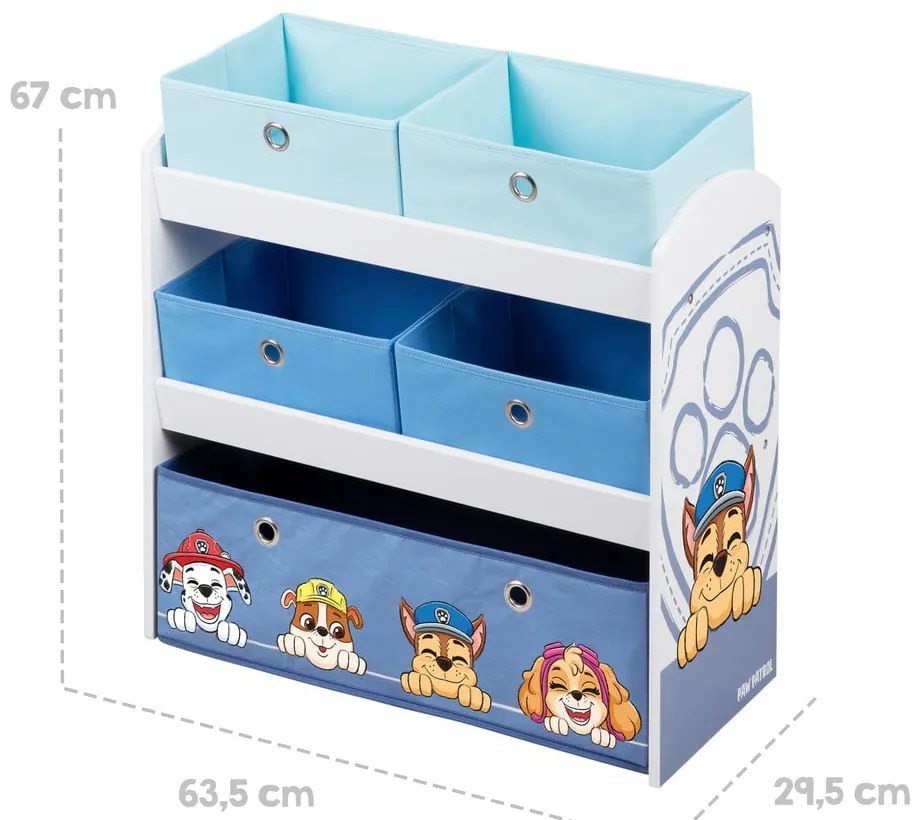 Játéktároló doboz 63.5x29.5x67 cm Paw Patrol – Roba