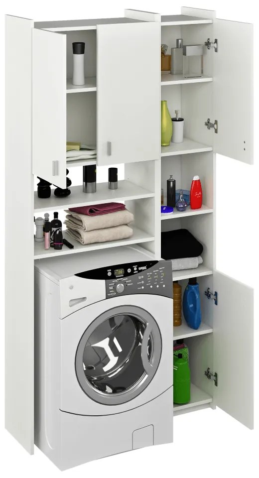 MIRALI mosógép feletti szekrény, fehér