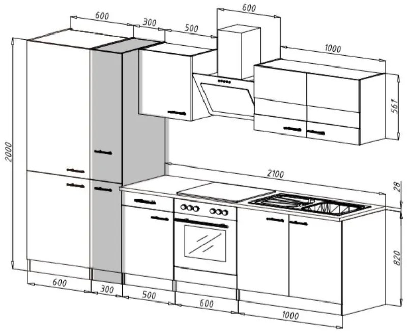Hagen konyhaelem 200 Kamraszekrény 2 részes KORPUSZ sonoma N