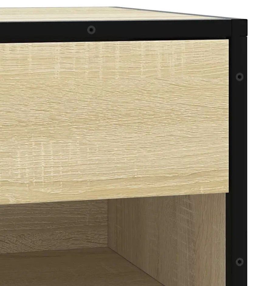 cipőpad Sonoma tölgy 60x40x53,5 cm Gépelt fa és fém