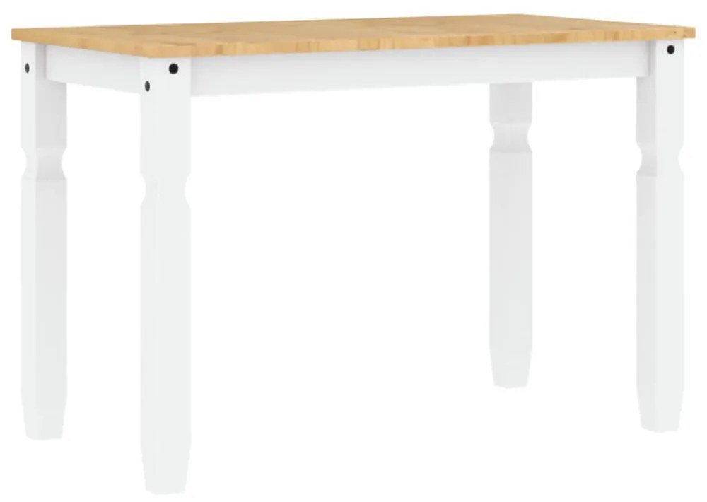 Corona fehér tömör fenyőfa ebédlőasztal 112 x 60 x 75 cm
