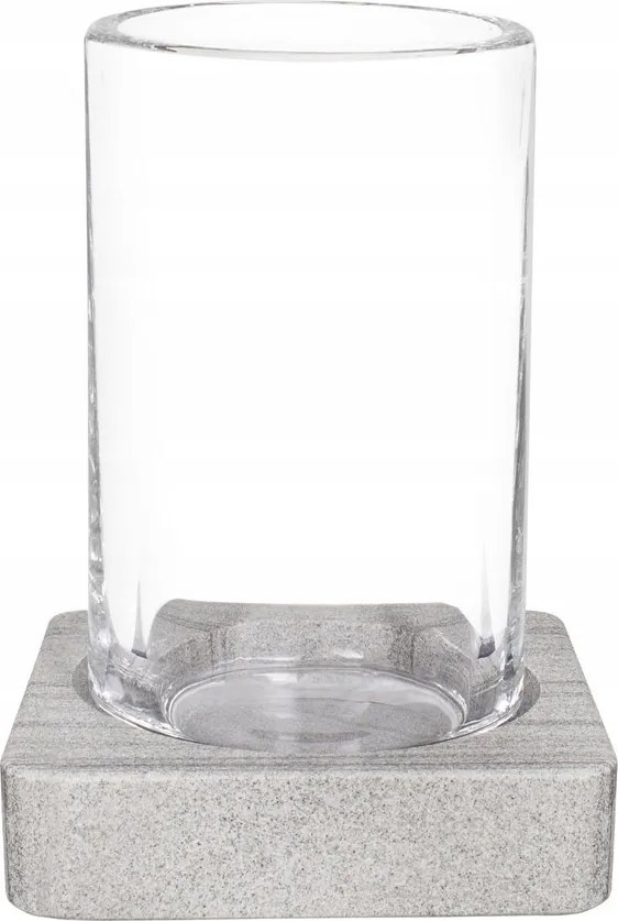 Fogkefetartó bögre Q-bath szürke márvány