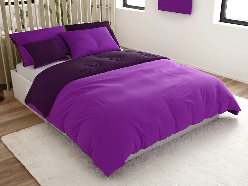 Pamut ágyneműhuzat VIOLETTA lila Ágyneműhuzat mérete: 70 x 90 cm | 140 x 200 cm