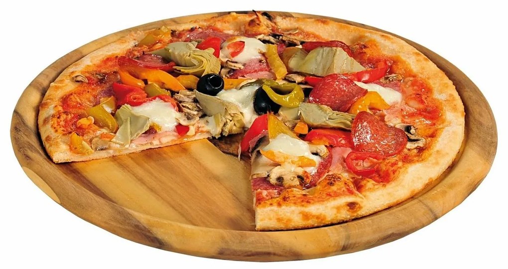 Kesper 28462 Akácfa pizzatábla, átmérő 32 cm.