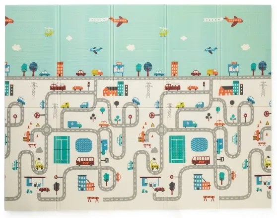 PETITE&MARS - Összecsukható játékszőnyeg CAMPY ELEPHANT&CITY