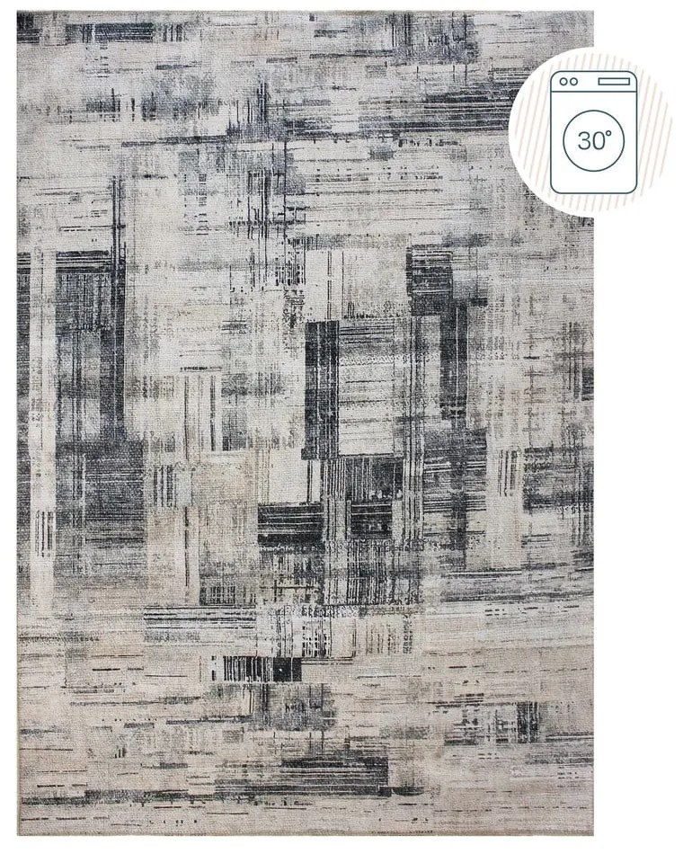 Szürke mosható szőnyeg 190x290 cm Silas Abstract – Flair Rugs