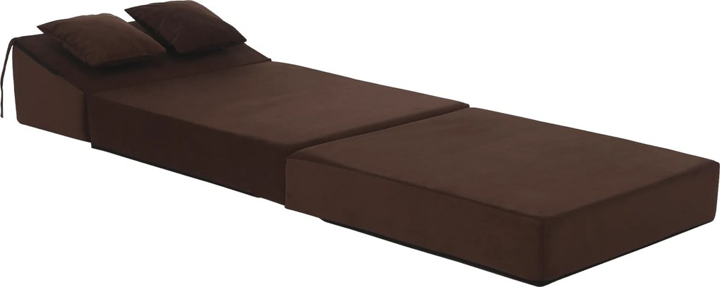 Összecsukható matrac/fotel, 2v1, barna, PELOS