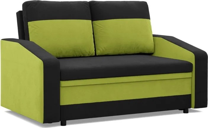 Hewlet kanapé, szövet anyag, fekete - zöld