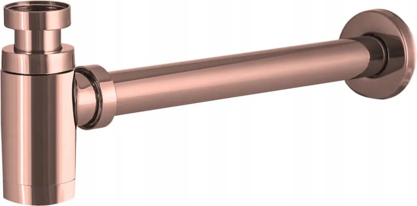 Mosdó szifon sárgaréz rosegold kerek Gamma